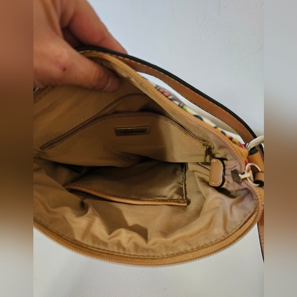 Giani Bernini Saffiano Multi-Color Paisley Print Crossbody Messenger Bag Purse - Picture 10 of 15